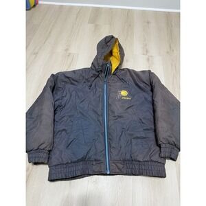 Men's Size Medium Vintage 90s Indiana Pacers Full Zip Black Jacket